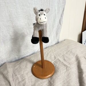 Wild Republic Small Donkey Stuffed Animal Plush Gray Black White